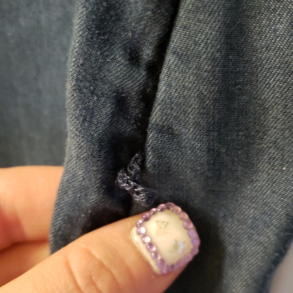 Maternity dress, jean dress, medium,  blue jean - Picture 6 of 7